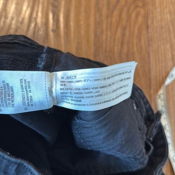 Abercrombie & Fitch the high rise skinny curvy black wash jeans 6 short - Picture 9 of 11